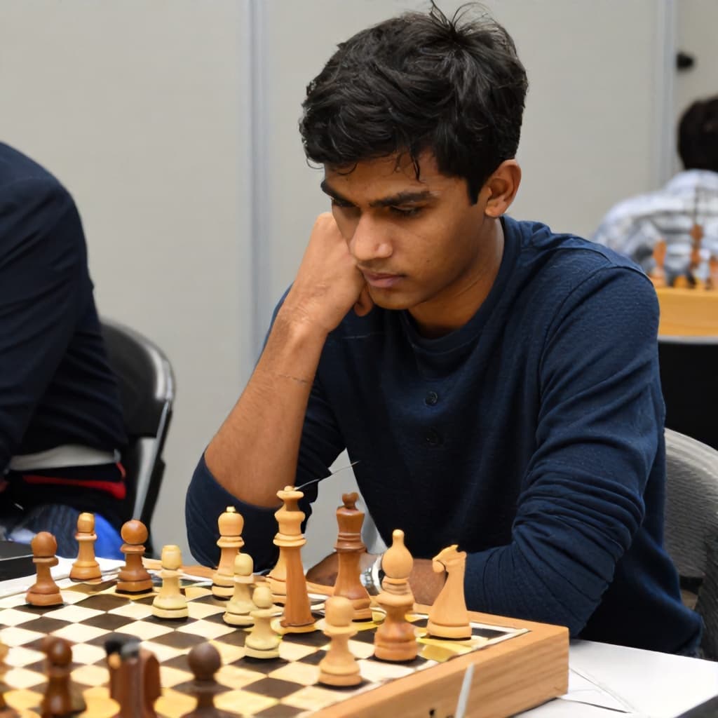 Illustration for Carlsen shocked by Arjun Erigaisi's marathon win