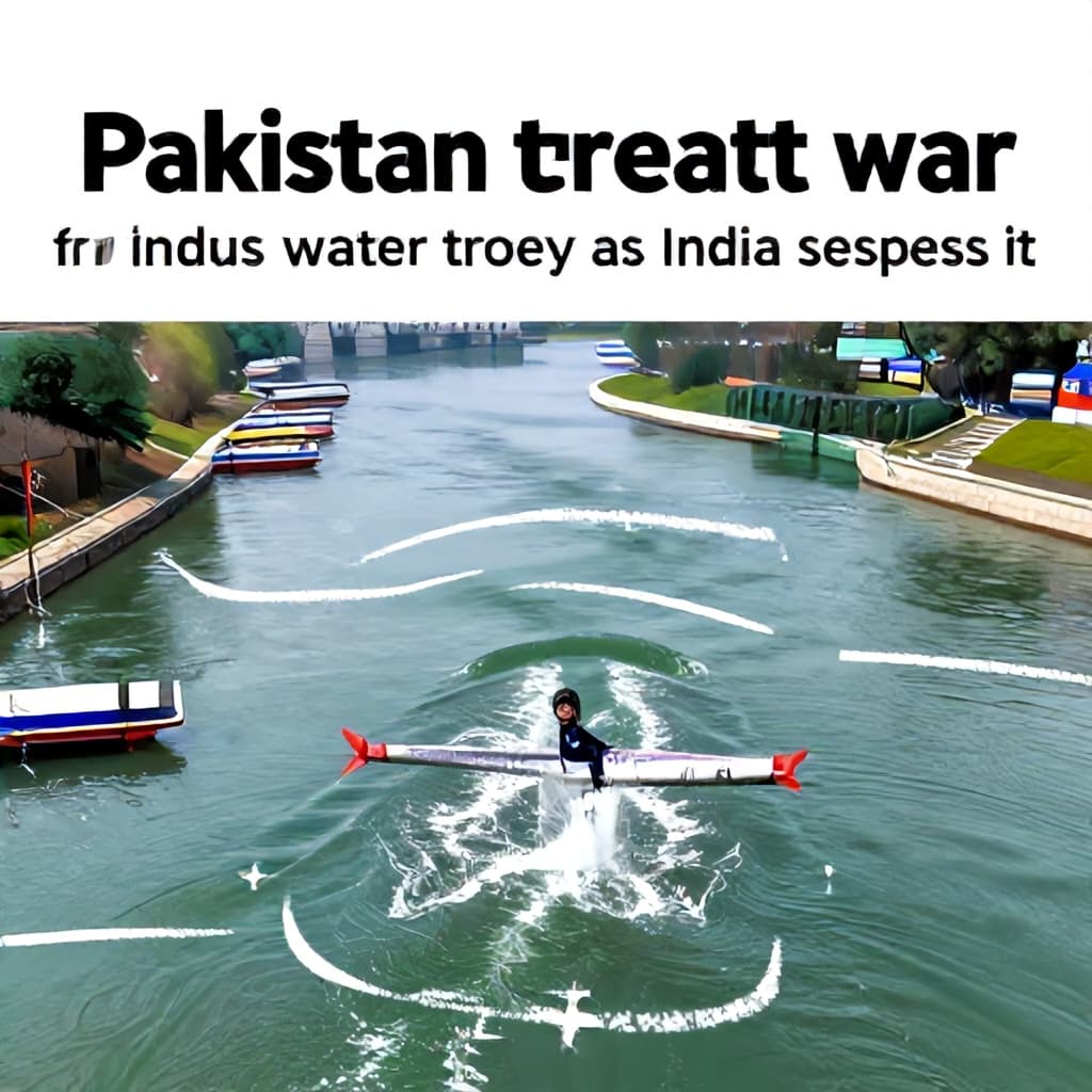Illustration for Pakistan threatens war over Indus water treaty as India suspends it