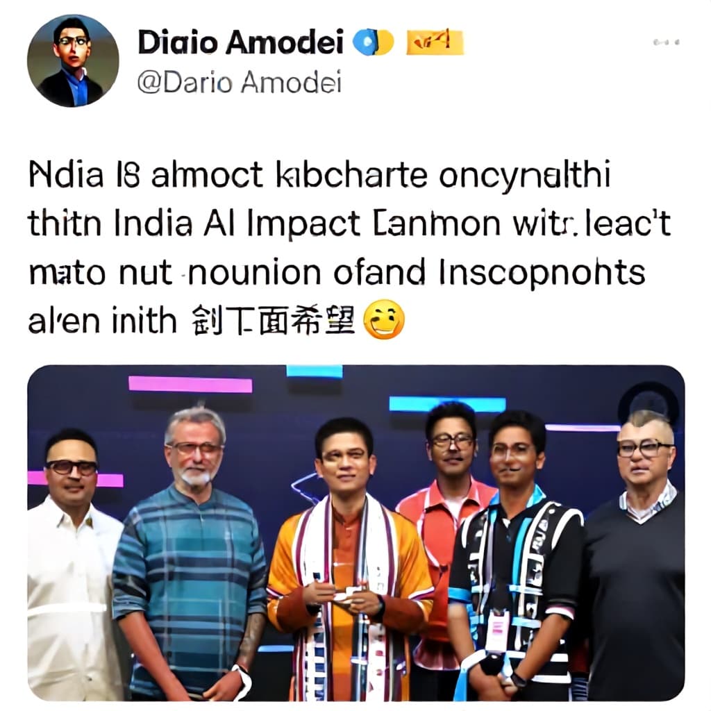 Illustration for Anthropic chief’s remarks on India AI Summit and the viral group photo spark a political spat