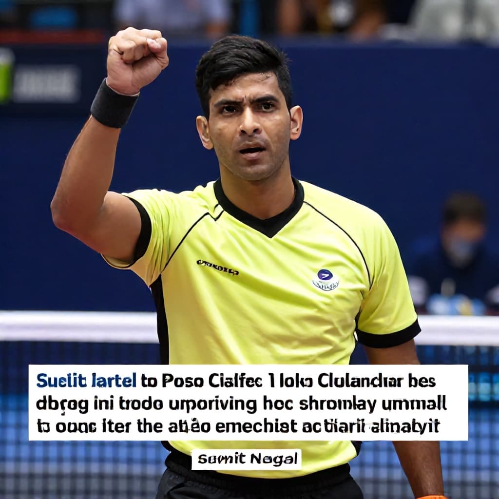 Illustration for Sumit Nagal vents over dodgy umpiring in Poznan Challenger